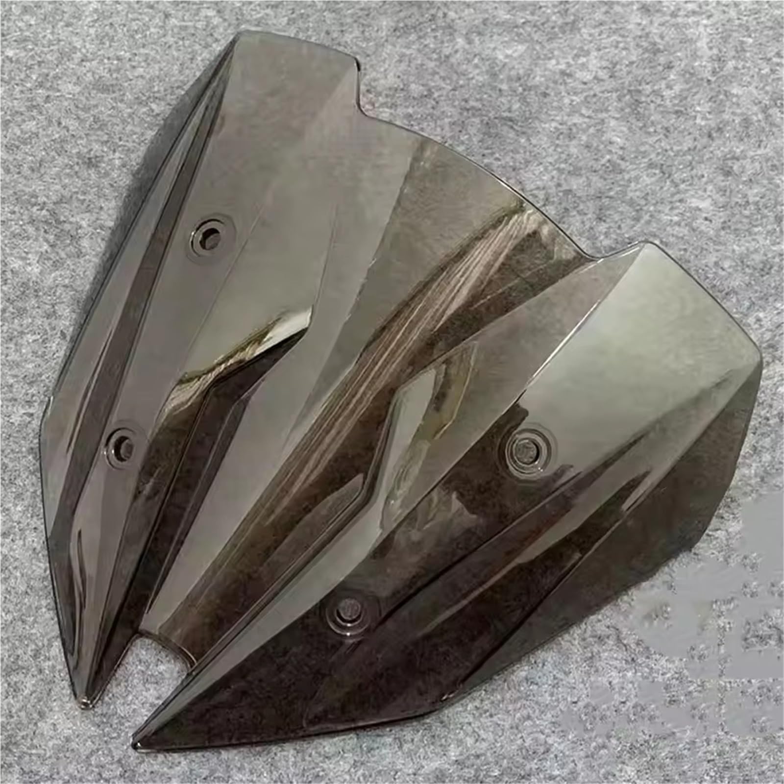 SBBLINWU Motorrad Windschild Spoiler Für Z300 Für Z250 2013 2014 2015 2016 2017 Windschutzscheibe Windabweiser Bildschirm Double Bubble Windschutzscheibe Frontverkleidung Zubehör(Smoke) von SBBLINWU