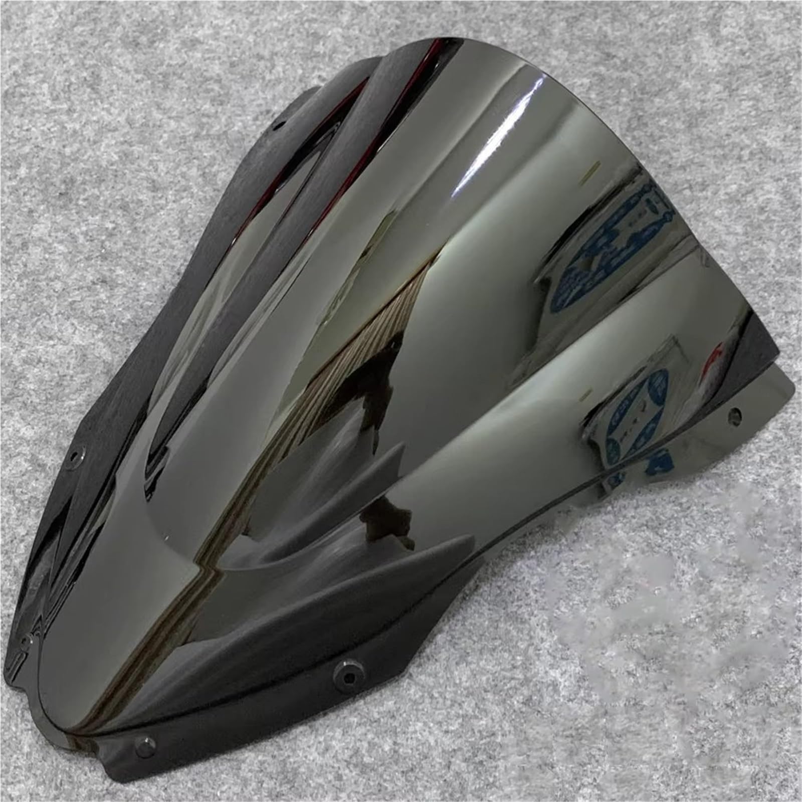 SBBLINWU Motorrad Windschild Spoiler Für ZX-10 2016 2017 2018 2019 Motorrad Windschutzscheibe Windschutz Windabweiser Zubehör Double Bubble Screen(Black) von SBBLINWU