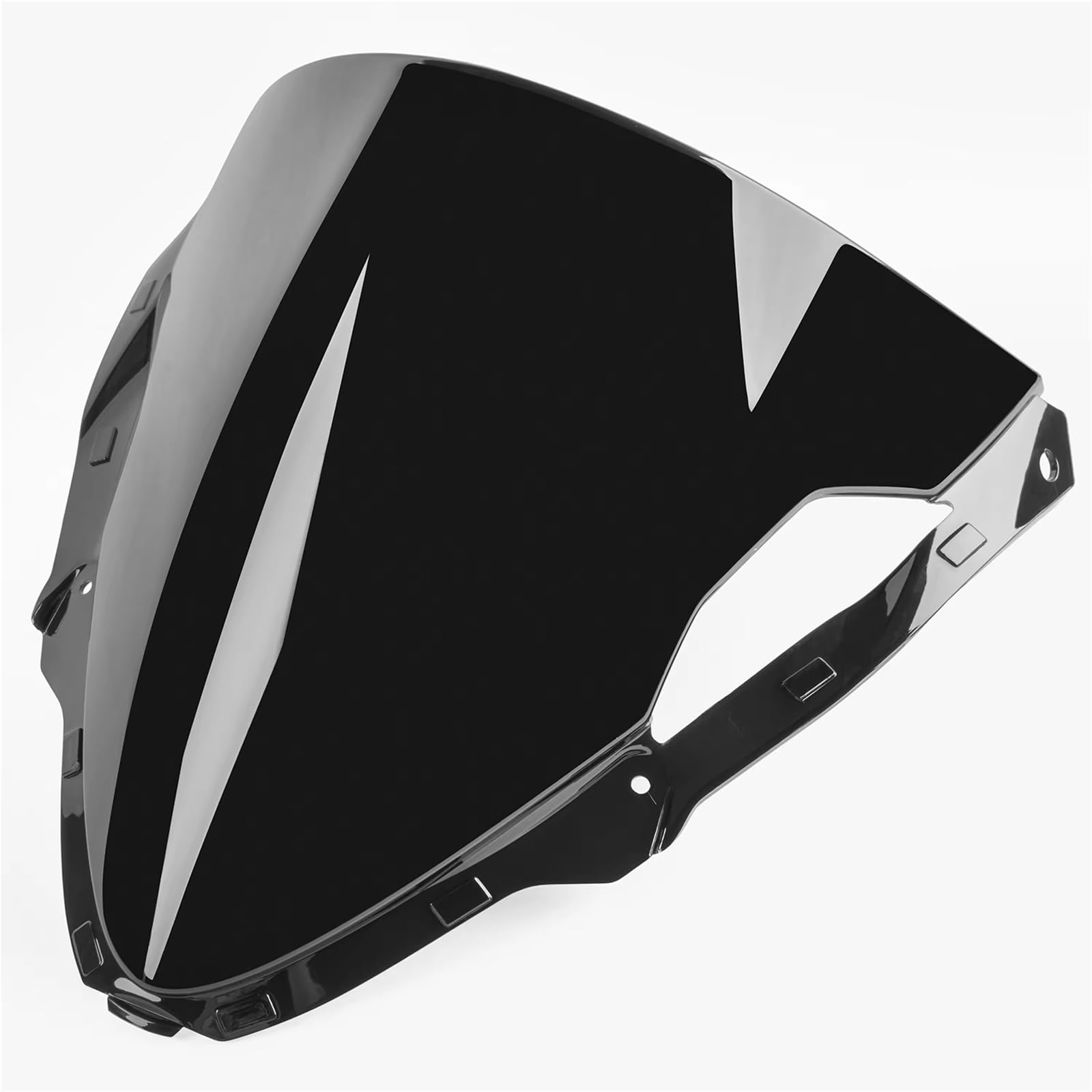 SBBLINWU Motorrad Windschild Spoiler Für ZX6R 2024 Windschutz Windschutz Fliegengitter Motorrad Windabweiser Moto Zubehör Front Verkleidung Bildschirm Gugel Zubehör(Black) von SBBLINWU