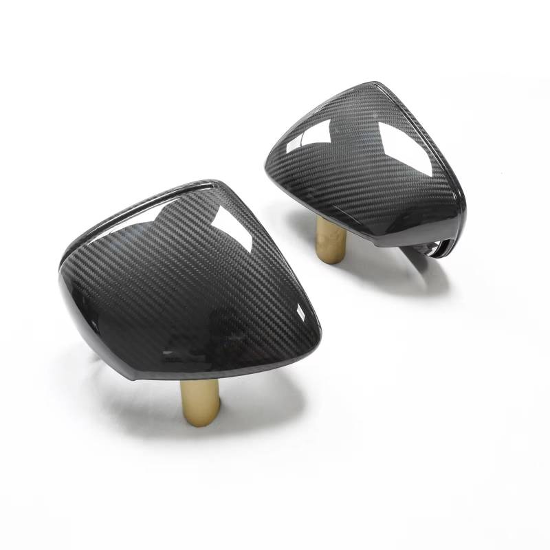 SBBLINWU piegelkappen Kompatibel Mit Porsche Für J1 Für Taycan 2020–2023 (nach Juni 2020) Rückspiegelabdeckung Trockener Ersatz Seitliche Rückspiegelkappe Clip-On-Typ(Dry Carbon Fiber) von SBBLINWU