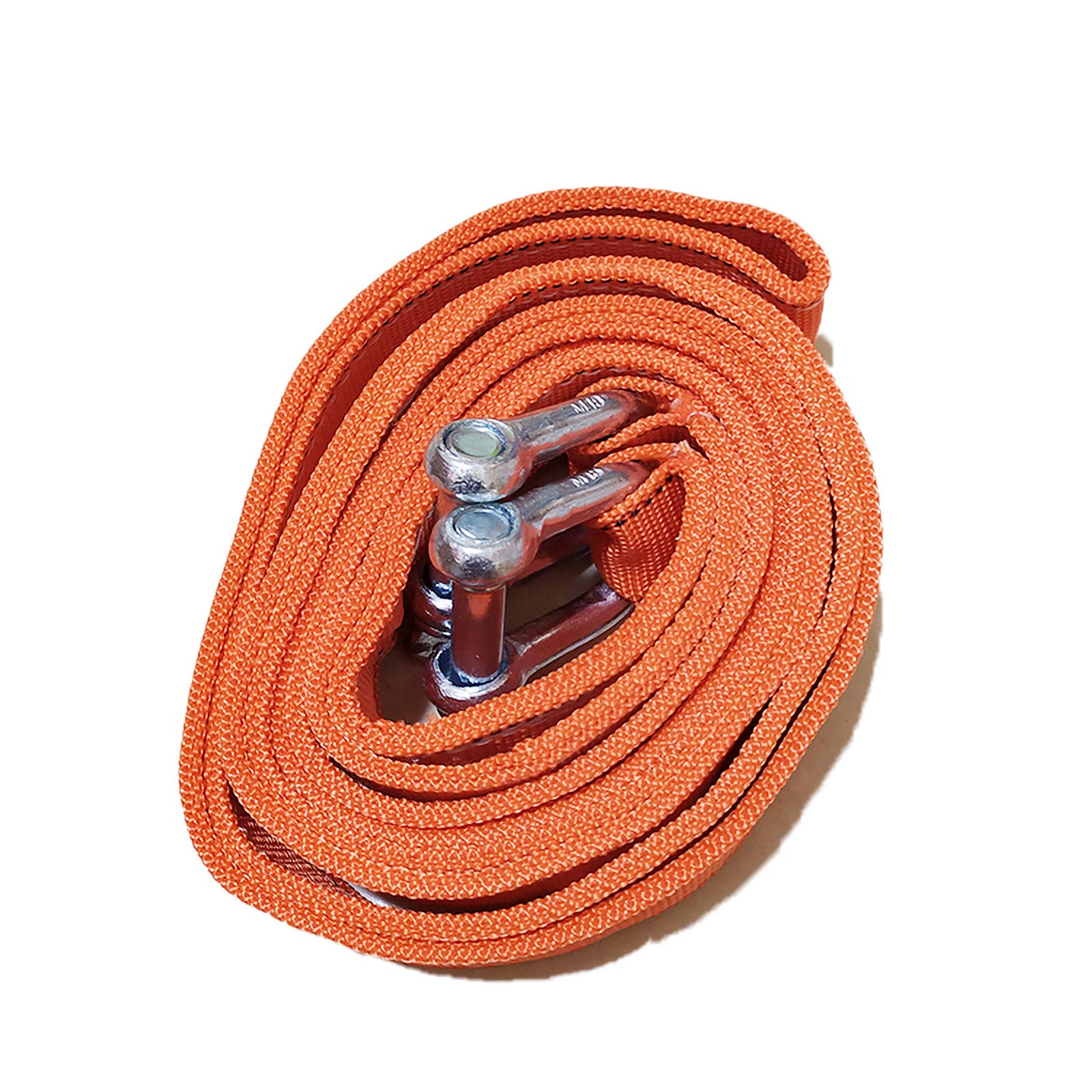 Abschlepphaken, Abschleppseil Abschleppgurt Hochleistungs-Abschleppgurt 4 m/5 t, hochfester Abschleppgurt mit Zwei Sicherheitshaken, Windenseil for Abschleppen von Bergen(Orange) von SBJKLYRN