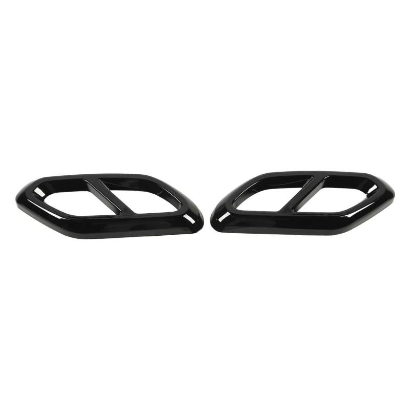 SBTRKT Für Benz GLC-Klasse X254 AMG Line Ab 2022 Auspuffrohr-Schalldämpferabdeckung, Auspuffendrohr-Abdeckungsblenden, 1 Paar Auspuffblenden (Color : Glossy Black), 9256317523 von SBTRKT
