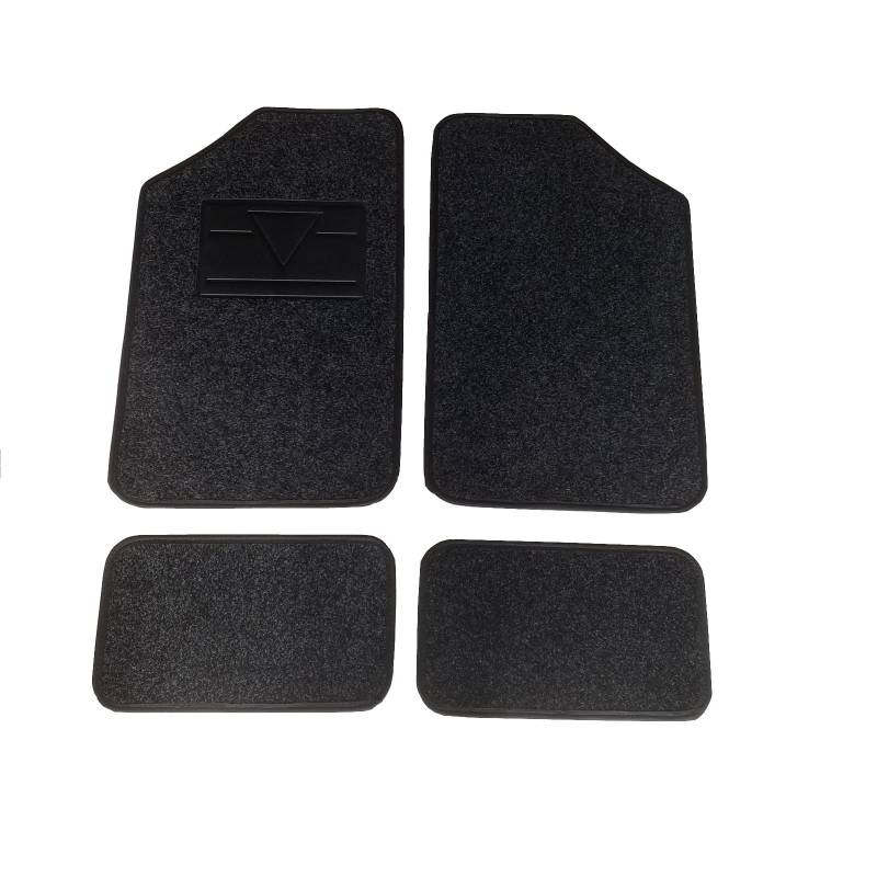 4-teiliges Universal-Auto-Fußmatten-Set mit schwarzem Rand von SCAR