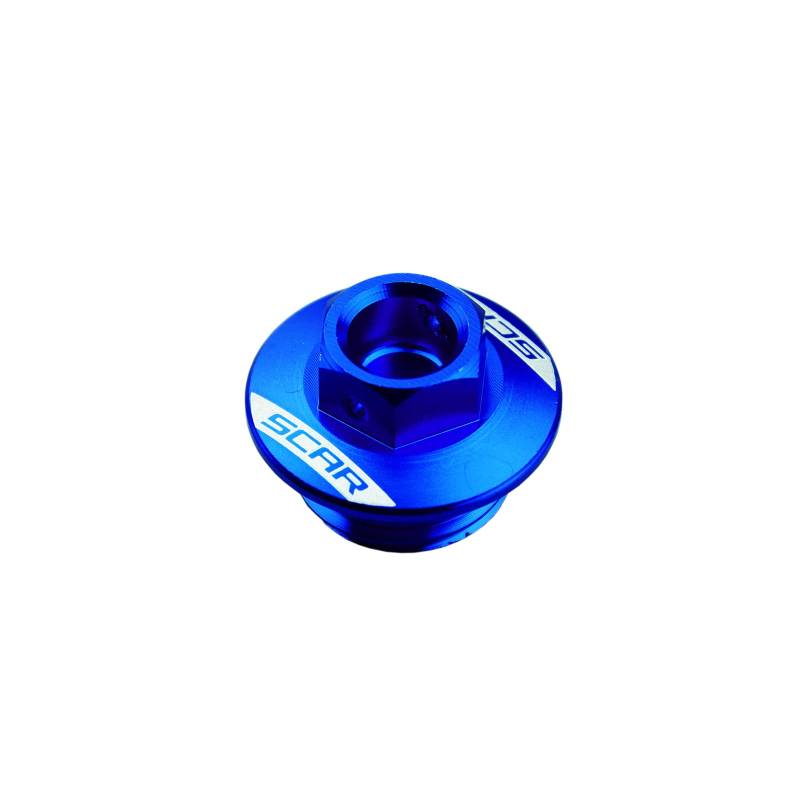 SCAR Öleinfüllschraube Öleinfüllschrauben Öleinfüller Deckel kompatibel mit YAMAHA YZ YZF YZX WR WRF KLX 85 125 250 450 YZ250F 87-23 - Blau von SCAR
