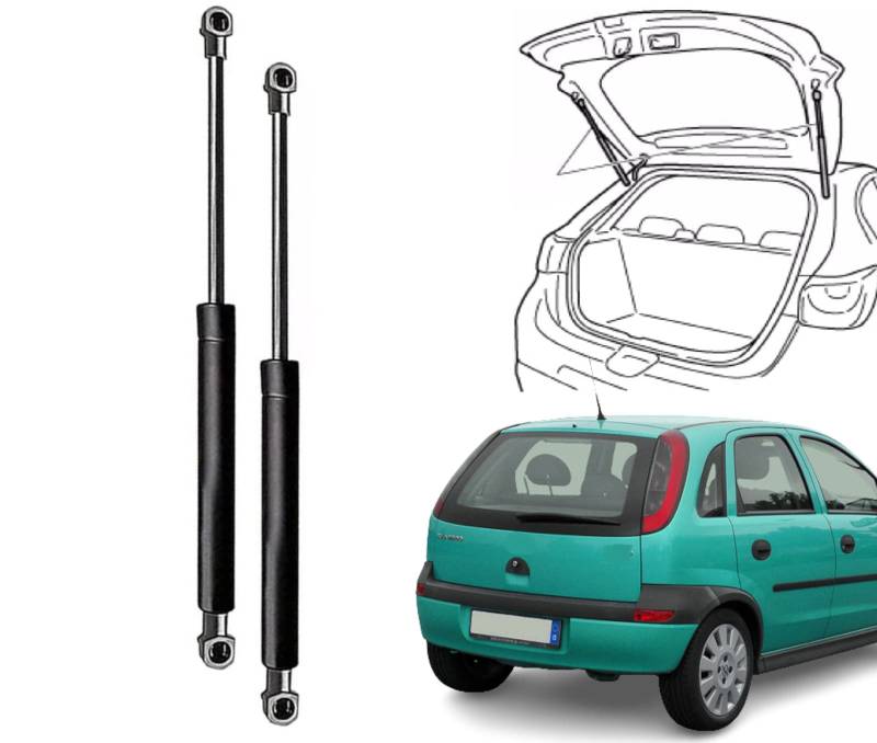 SCAR Paar Gasfedern für Motorhaube C(01-05) und Clio 1 von SCAR