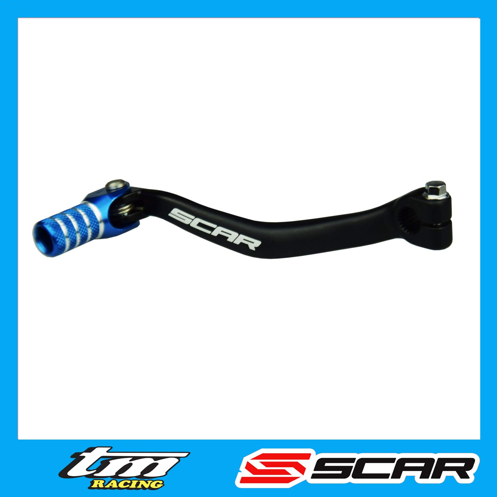SCAR Schalthebel Ganghebel kompatibel mit TM 85 125 144 250 300 450 MX EN FI 2000-2023 - Blau von SCAR