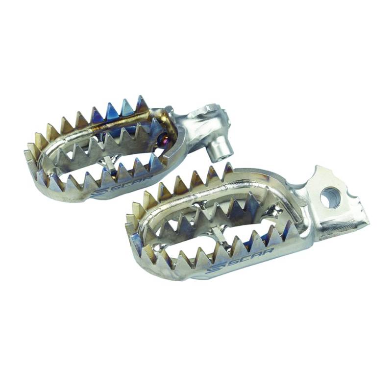 SCAR TITAN FUSSRASTEN Fußrasten kompatibel mit YAMAHA YZ YZF YZX YZFX WRF 65 85 125 250 450 99-22 von SCAR