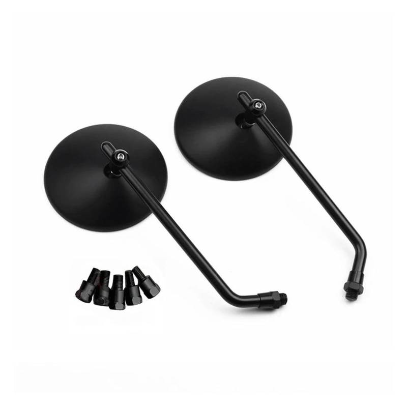 Für Ducati Für Scrambler 800 1200 Schwarze Motorrad Rückspiegel Runde Cafe Racer Seitenspiegel 10 Mm Motorradspiegel-Set(Schwarz) von SCARXUSV