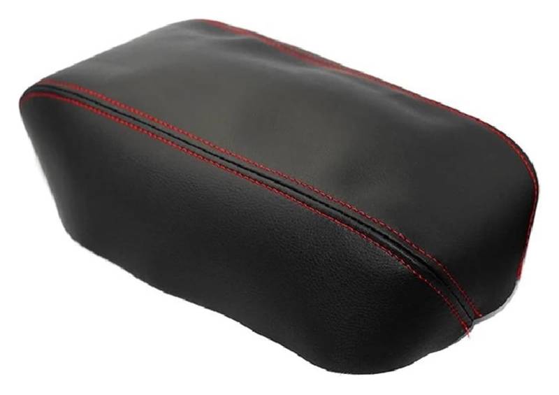 Auto Armlehnenbezug Für B&MW 1er F20 2016-2020 Stilvolle Und Rutschfeste Mittelarmlehnenbox Aus Leder Für Die Innenausstattung Im Auto Wasserdichte Mittelkonsolenabdeckung(Black With Red) von SCBSTKBGGW