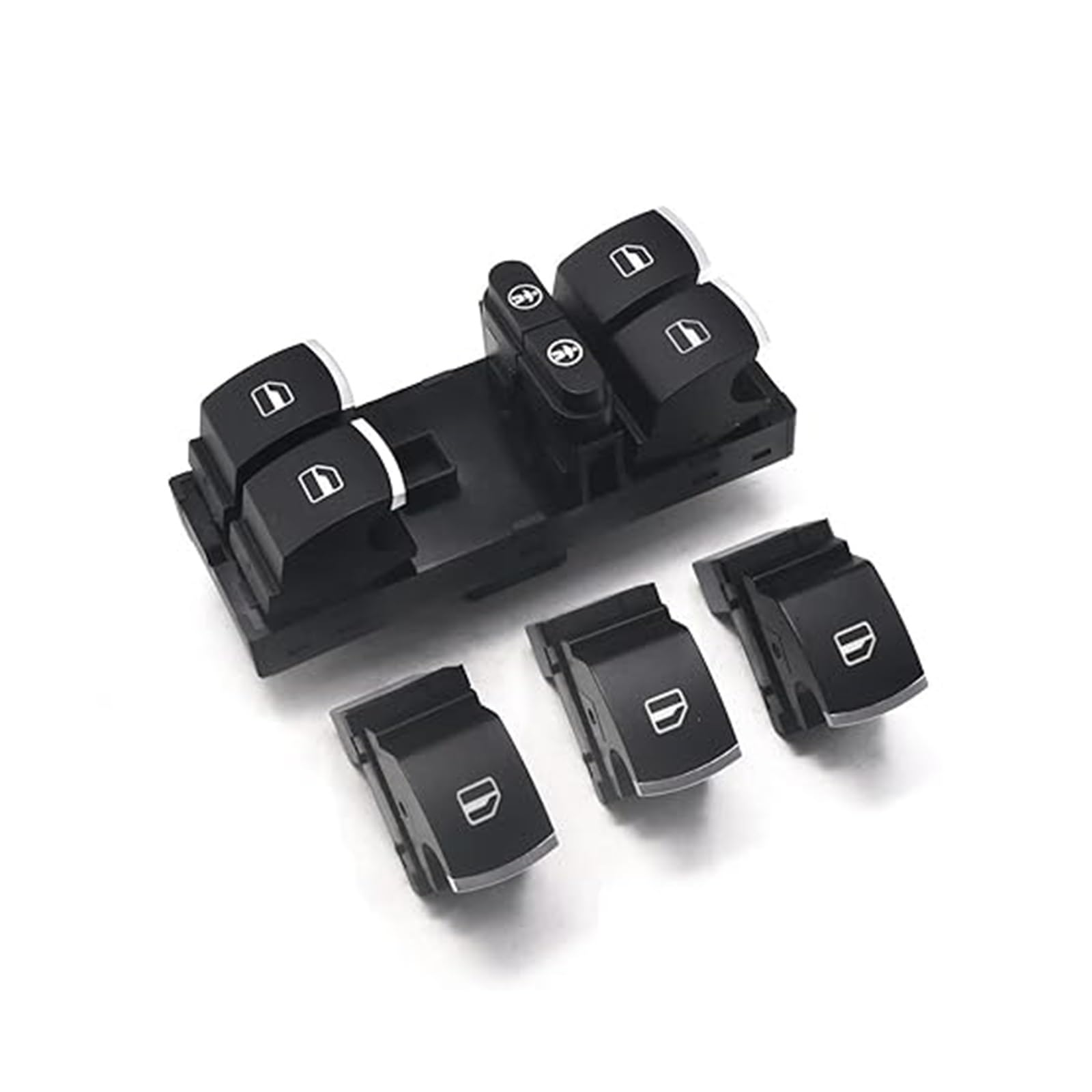 Für VW Für Sharan Für Touareg 2011-5ND959855 7P6959857 7P6959857B Schalter Power Fenster Control Schalter Taste Fenster Control Schalter Auto Fensterheber Schalter(1 Set Carbon Pattern) von SCBSTKBGGW