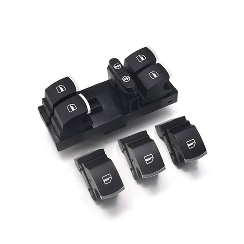 Für VW Für Sharan Für Touareg 2011-5ND959855 7P6959857 7P6959857B Schalter Power Fenster Control Schalter Taste Fenster Control Schalter Auto Fensterheber Schalter(1 Set Carbon Pattern) von SCBSTKBGGW