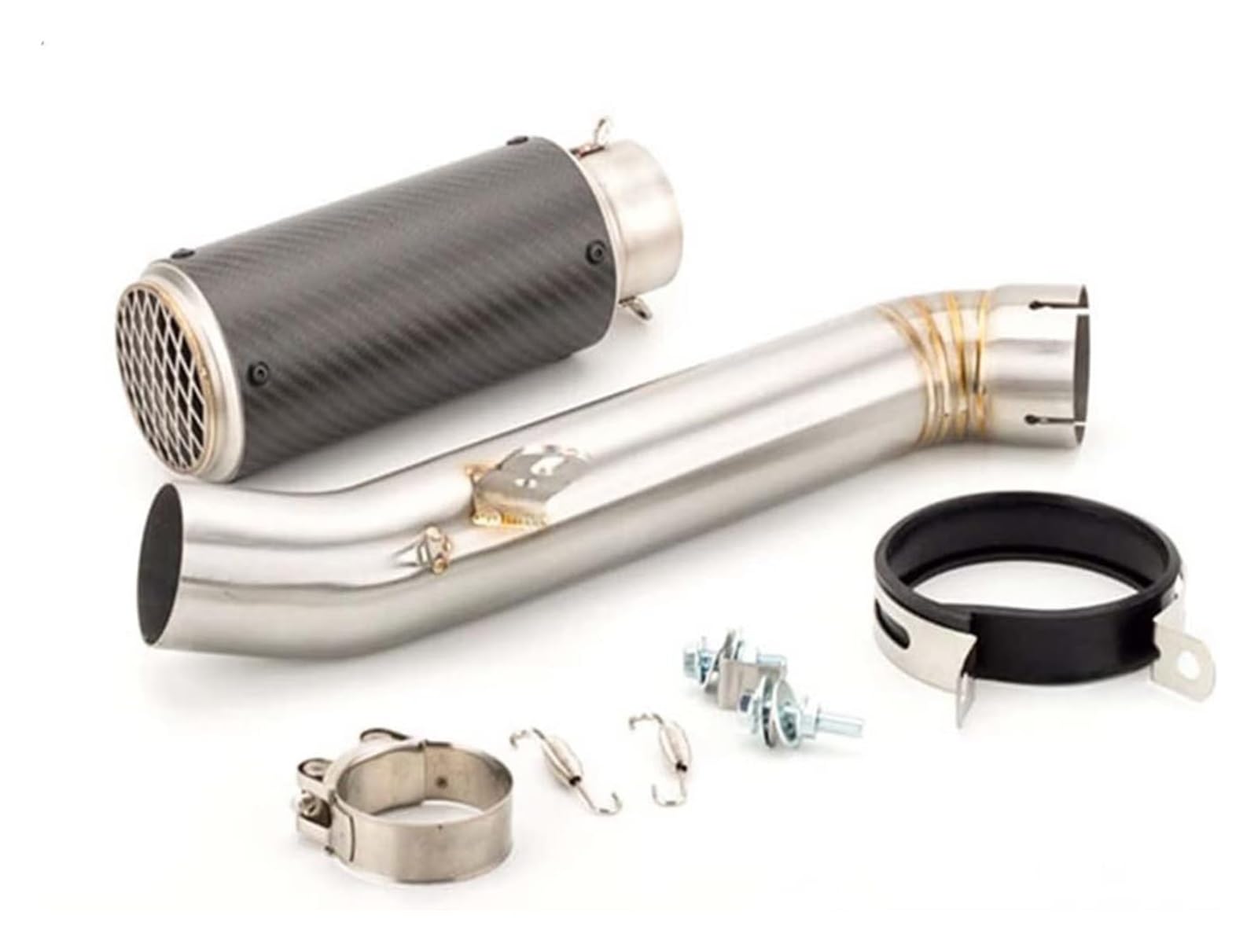 Motorrad Auspuff Tube Für Aprilia RSV4 2009-2018 2019 2020 Motorrad Slip On Middle Link Link Mit Schalldämpfer Auspuffrohr(4) von SCBSTKBGGW