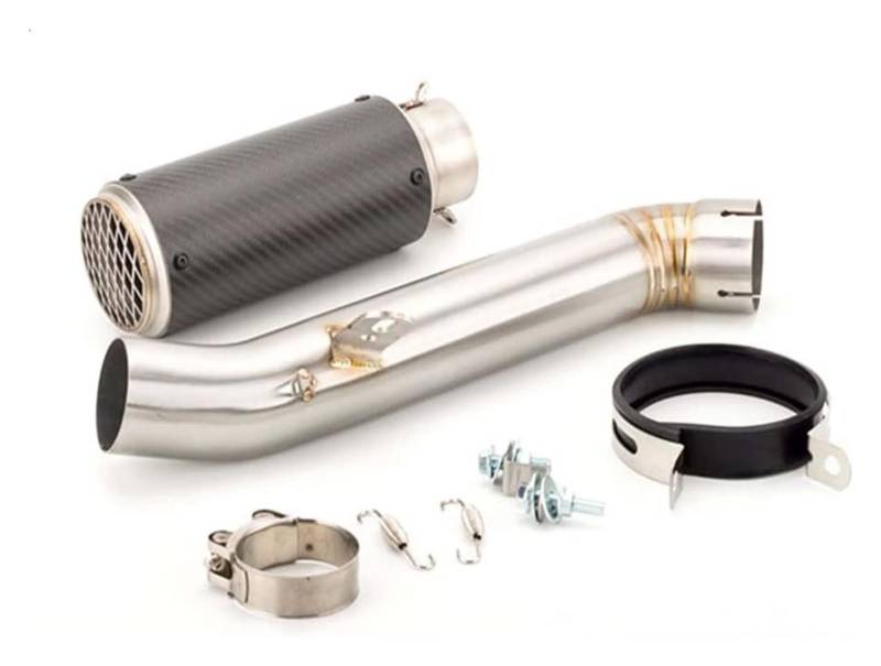 Motorrad Auspuff Tube Für Aprilia RSV4 2009-2018 2019 2020 Motorrad Slip On Middle Link Link Mit Schalldämpfer Auspuffrohr(4) von SCBSTKBGGW