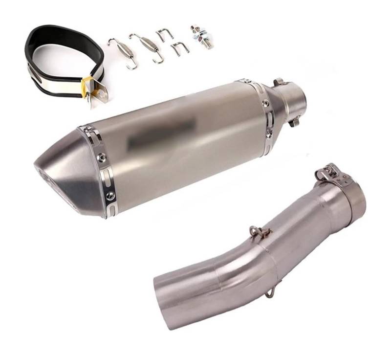Motorrad Auspuff Tube Für B&MW C650 Sport 2016–2020 Motorrad-Auspuffanlage 51 Mm Schalldämpferrohr DB Killer Slip On Mid Link Connect(10) von SCBSTKBGGW