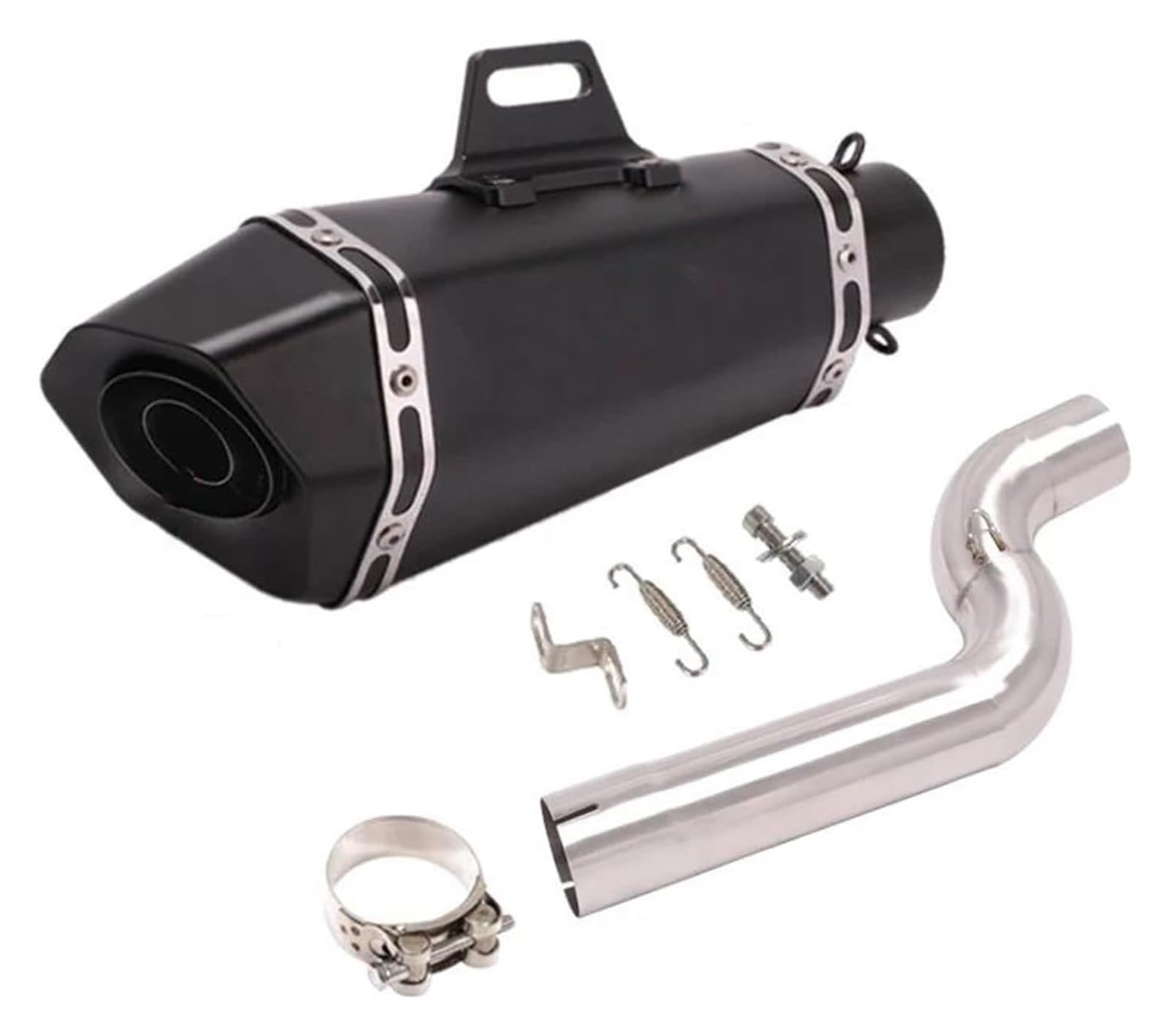 Motorrad Auspuff Tube Für B&MW F900 R XR F900R F900XR 2020-2021 2022 2023 Motorradauspuff 51mm DB Killer Escape Moto Mid Link Pipe Slip(Type E) von SCBSTKBGGW