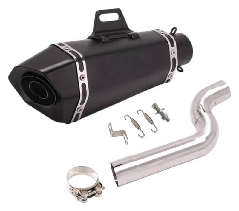 Motorrad Auspuff Tube Für B&MW F900 R XR F900R F900XR 2020-2021 2022 2023 Motorradauspuff 51mm DB Killer Escape Moto Mid Link Pipe Slip(Type E) von SCBSTKBGGW