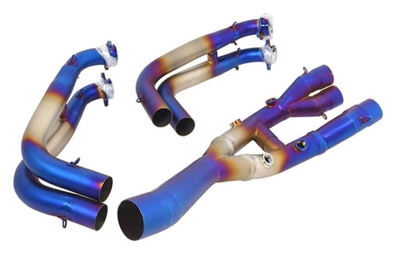 Motorrad Auspuff Tube Für B&MW M1000R M 1000 R 2021 2022 2023 2024 Motorradauspuff Escape Slip On Front Link Rohranschluss 60mm Schalldämpfer von SCBSTKBGGW