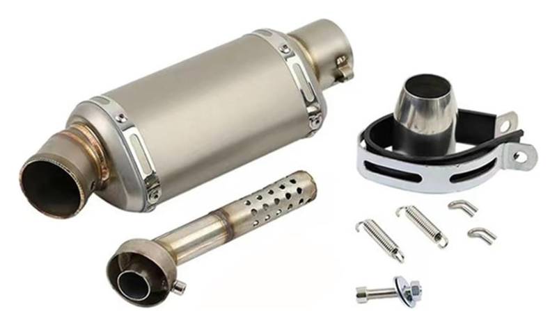 Motorrad Auspuff Tube Für B&MW Motorradauspuff 38-51MM Universal Edelstahl Motorrad Auspuff Schalldämpfer Rohr Flucht(G 310MM) von SCBSTKBGGW
