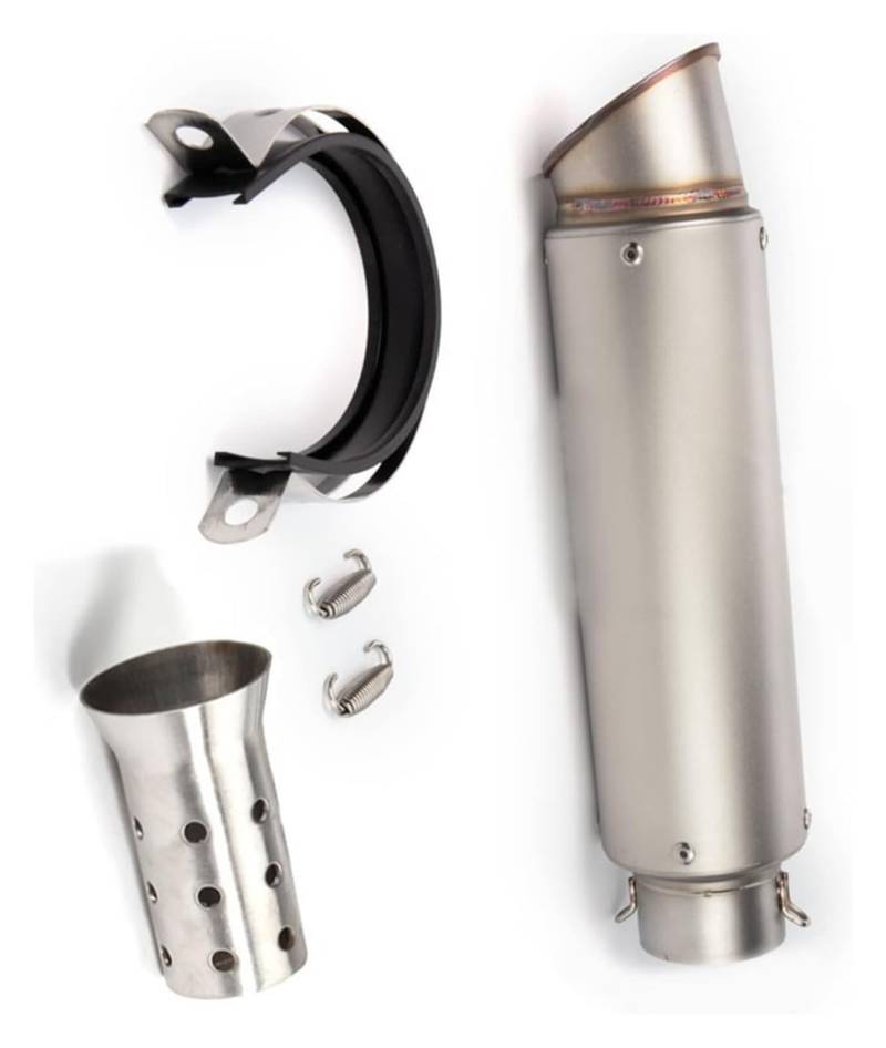 Motorrad Auspuff Tube Für B&MW S1000RR Für CBR1000 Motorradauspuff 51mm 60mm Universal Escape Modifiziertes Slip-On-Entlüftungsschalldämpferrohr(A2-60mm) von SCBSTKBGGW