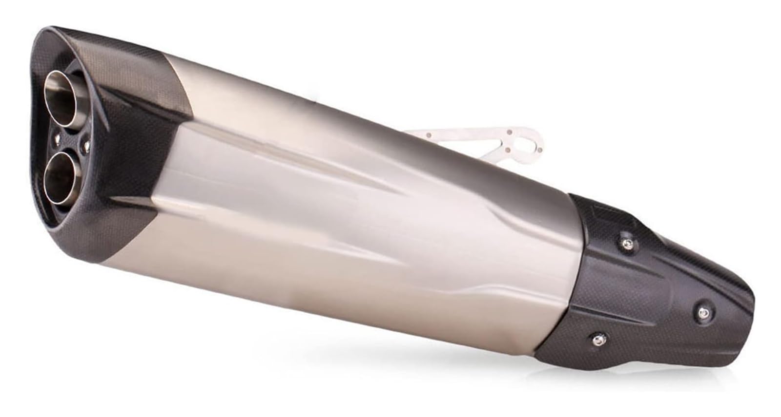 Motorrad Auspuff Tube Für B&MW S1000RR Universal-Auspuff-Escape-Schalldämpfer Modifizierter Schalldämpfer Carbon Fiber 2 Löcher(B2-615mm Long) von SCBSTKBGGW