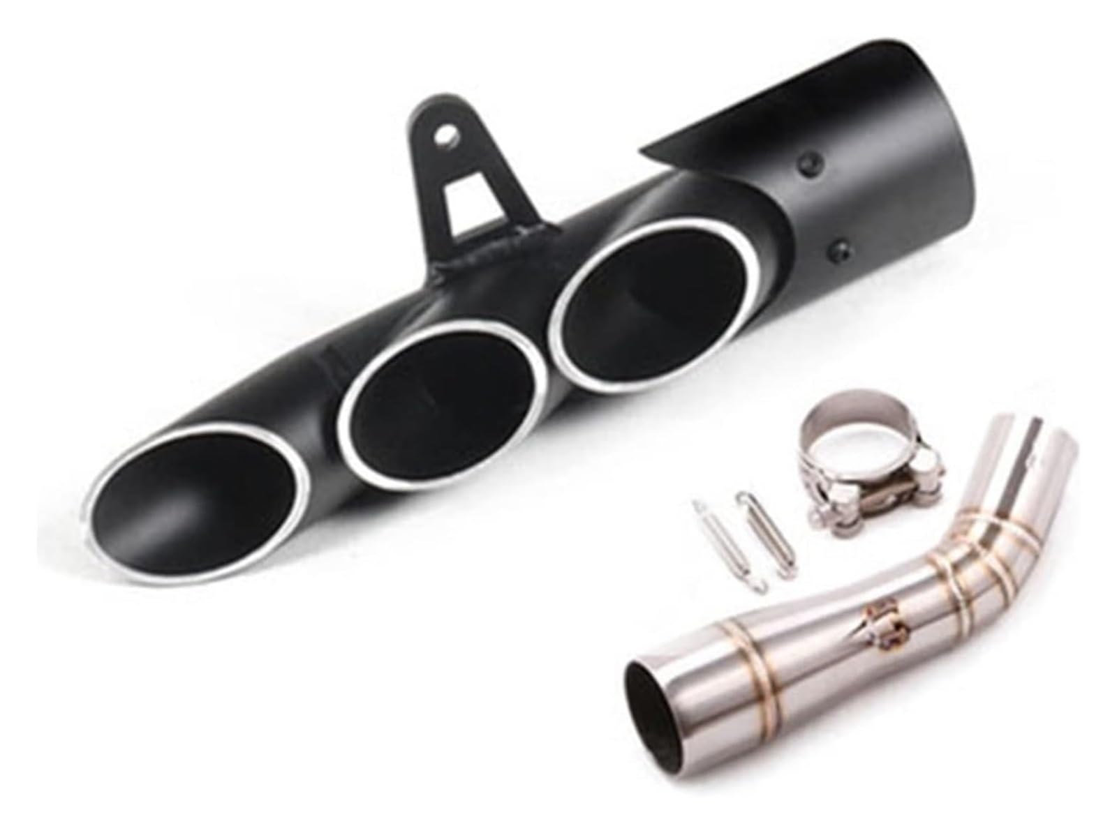 Motorrad Auspuff Tube Für Benelli 502C Motorrad Modifizierte Schalldämpfer Und Middle Link Tip Einlass 51 Mm Universal Slip On System Auspuffrohr(2) von SCBSTKBGGW