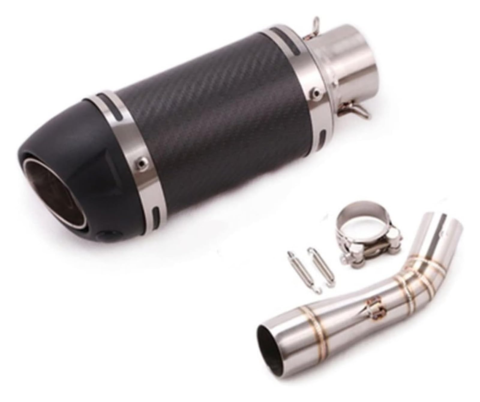 Motorrad Auspuff Tube Für Benelli 502C Motorrad Modifizierte Schalldämpfer Und Middle Link Tip Einlass 51 Mm Universal Slip On System Auspuffrohr(3) von SCBSTKBGGW