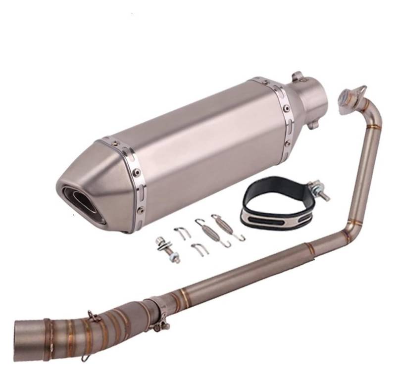 Motorrad Auspuff Tube Für CBR125 CBR125R CB125R Motorrad Geändert Volle System Link Carbon Faser Schalldämpfer Escape Slip Auf Auspuffrohr(8) von SCBSTKBGGW