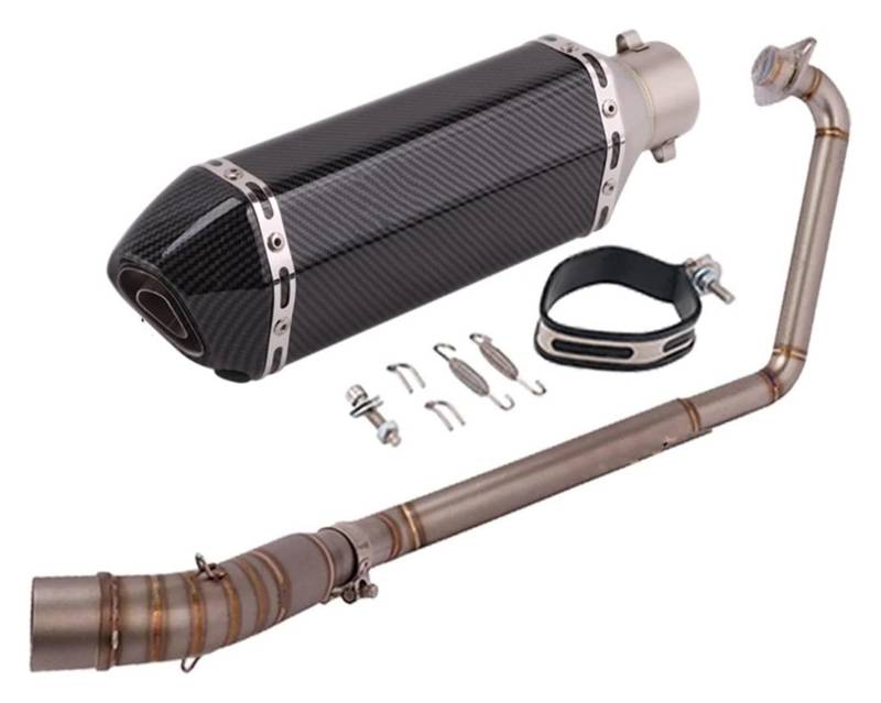 Motorrad Auspuff Tube Für CBR125 CBR125R CB125R PipeMotorcycle Geändert Volle System Link Carbon Faser Schalldämpfer Escape Slip Auf Auspuffrohr(2) von SCBSTKBGGW