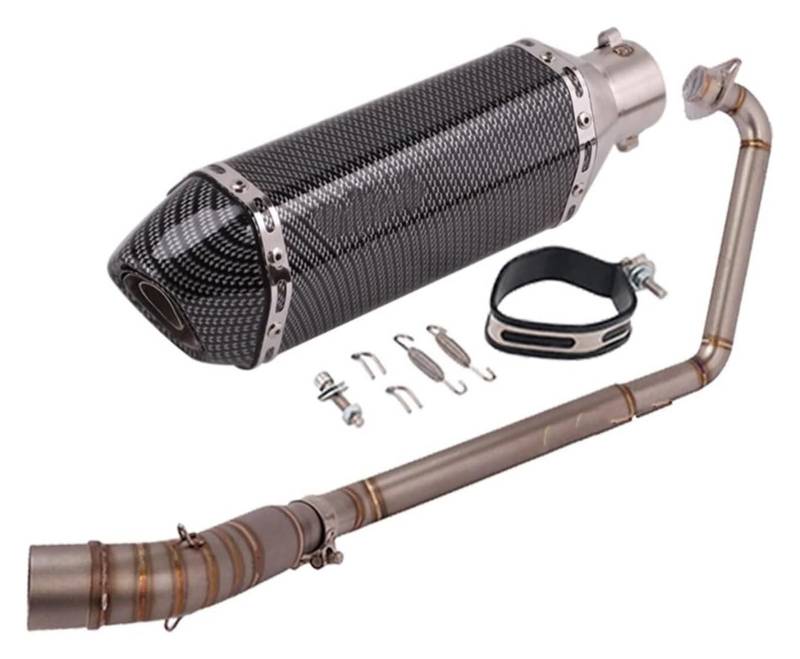 Motorrad Auspuff Tube Für CBR125 CBR125R CB125R PipeMotorcycle Geändert Volle System Link Carbon Faser Schalldämpfer Escape Slip Auf Auspuffrohr(4) von SCBSTKBGGW