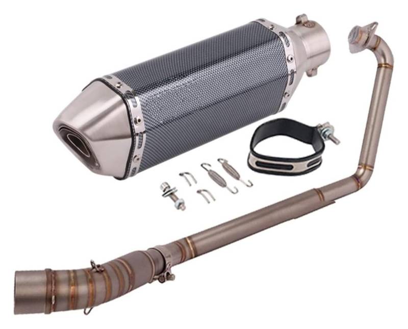 Motorrad Auspuff Tube Für CBR125 CBR125R CB125R PipeMotorcycle Geändert Volle System Link Carbon Faser Schalldämpfer Escape Slip Auf Auspuffrohr(7) von SCBSTKBGGW