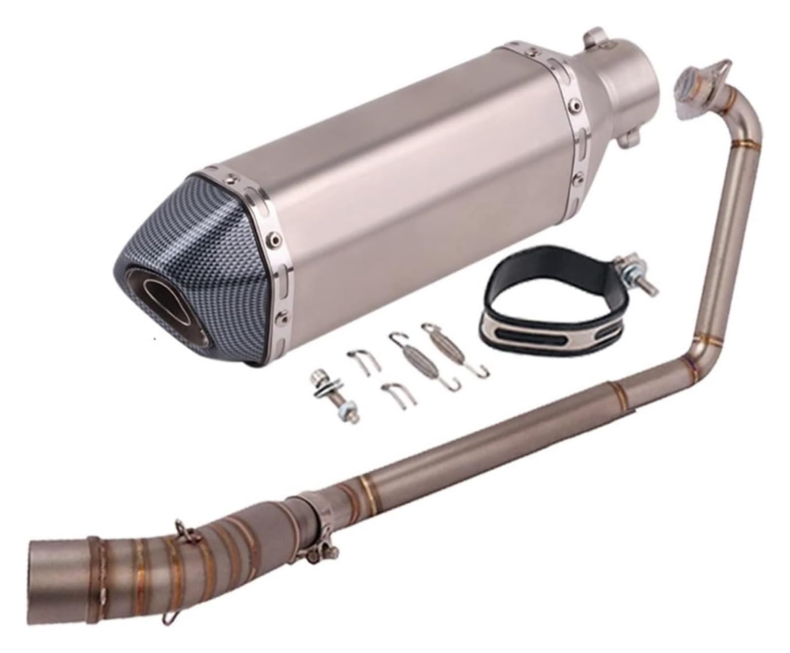 Motorrad Auspuff Tube Für CBR125 CBR125R CB125R PipeMotorcycle Geändert Volle System Link Carbon Faser Schalldämpfer Escape Slip Auf Auspuffrohr(9) von SCBSTKBGGW