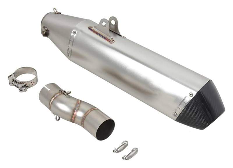 Motorrad Auspuff Tube Für H&usqvarna 701 Für Enduro 2017 2018 2019 2020 Motorradauspuff Slip-On-System Escape DB Killer Link Pipe Fiber Schalldämpfer von SCBSTKBGGW