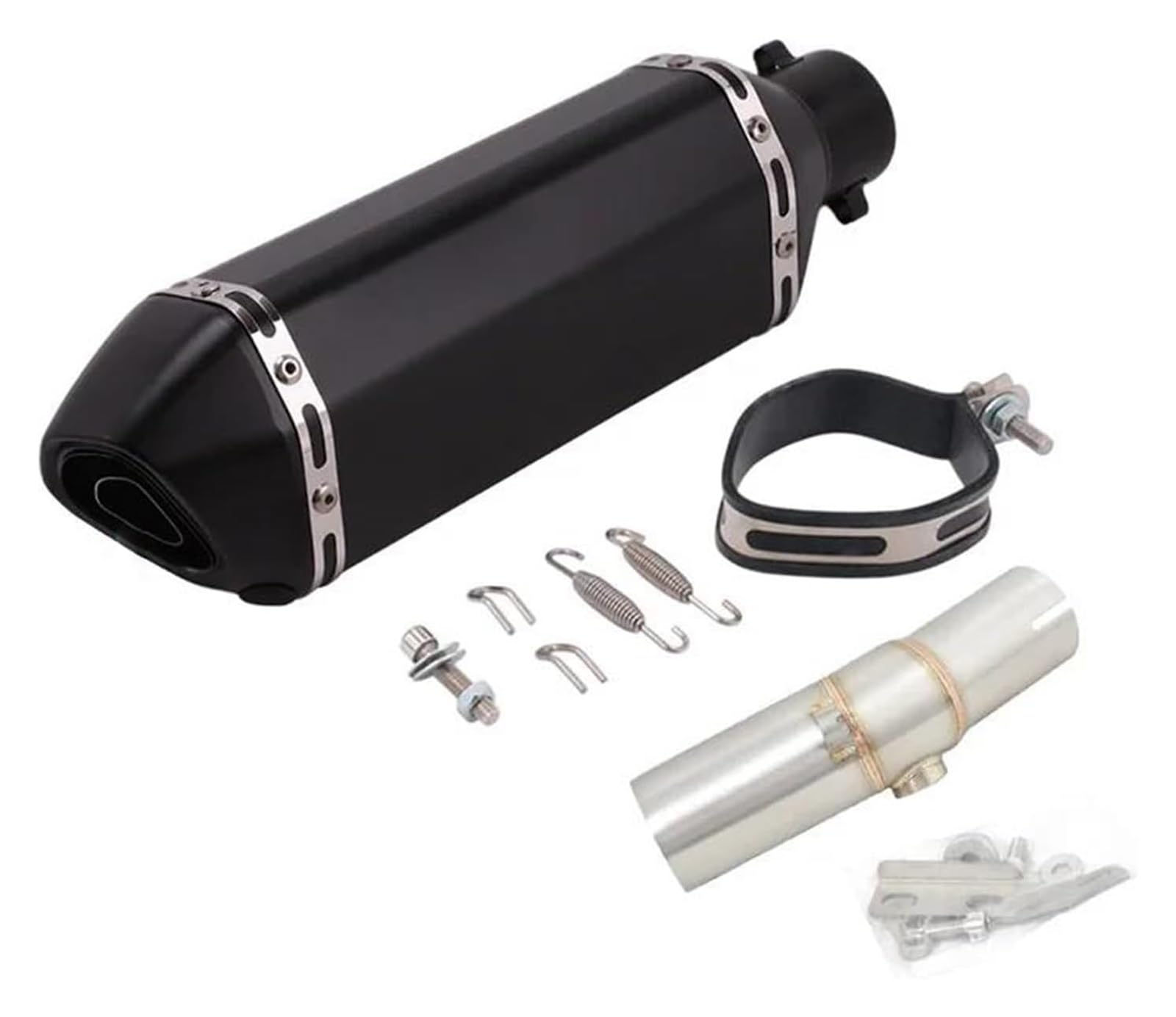 Motorrad Auspuff Tube Für K&awasaki ER-6F EX650 2006 2007 2008 2009 2010 2011 Motorradauspuff Modifizieren Sie DB-Killer-Schalldämpfer Escape Middle Link Pipe(Type A) von SCBSTKBGGW