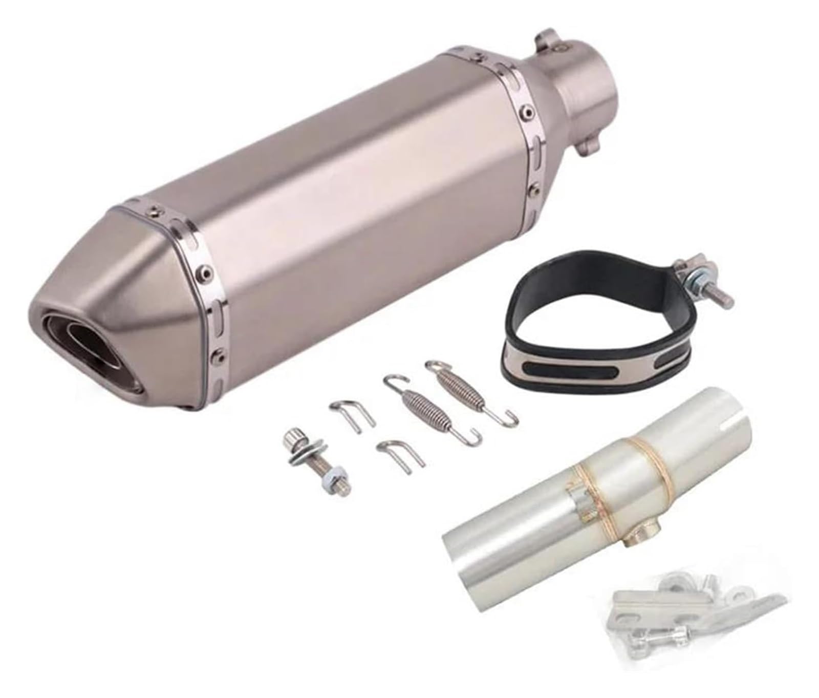 Motorrad Auspuff Tube Für K&awasaki ER-6F EX650 2006 2007 2008 2009 2010 2011 Motorradauspuff Modifizieren Sie DB-Killer-Schalldämpfer Escape Middle Link Pipe(Type B) von SCBSTKBGGW