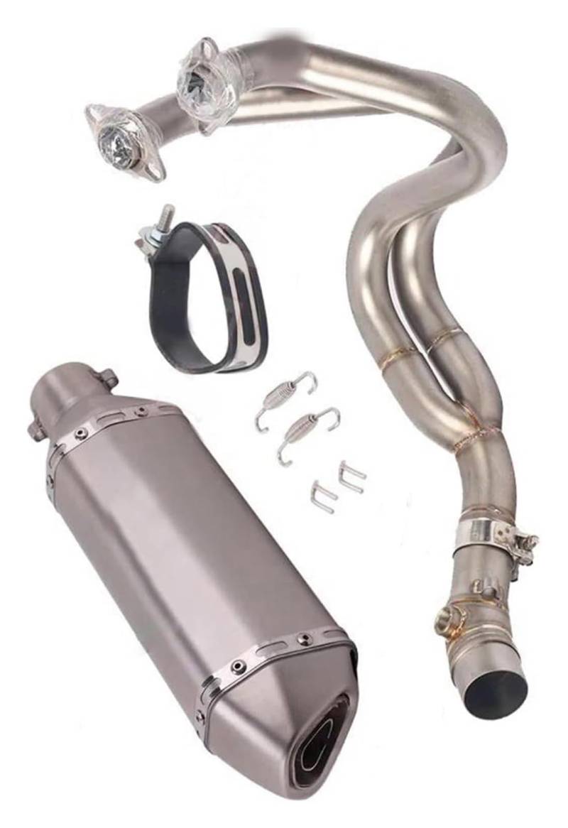 Motorrad Auspuff Tube Für K&awasaki ER6N ER6F 2012 2013 2014 2015 2016 Motorradauspuff Slip On Modifiziertes Motorrad DB Killer Front Mid Link Pipe(Type F) von SCBSTKBGGW
