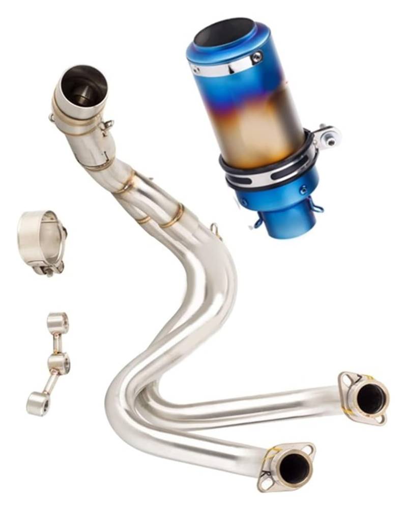 Motorrad Auspuff Tube Für K&awasaki ER6N ER6F Für VER&SYS 650 Z650 Für Ninja 650 2012-2022 Motorradauspuff Moto Auspuff Komplettsystem DB Verbindungsrohr(Multi-Colored C) von SCBSTKBGGW
