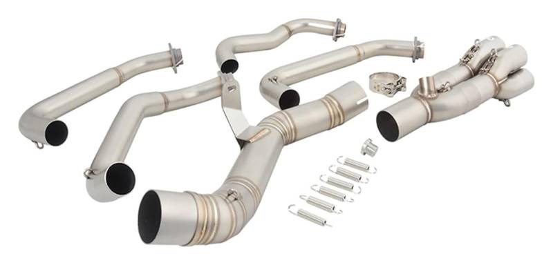 Motorrad Auspuff Tube Für K&awasaki Für Ninja Z900 A2 2017-2024 Slip-On-Header Front Link Pipe-Anschluss 51mm Schalldämpfer Motorrad-Auspuffanlagen von SCBSTKBGGW