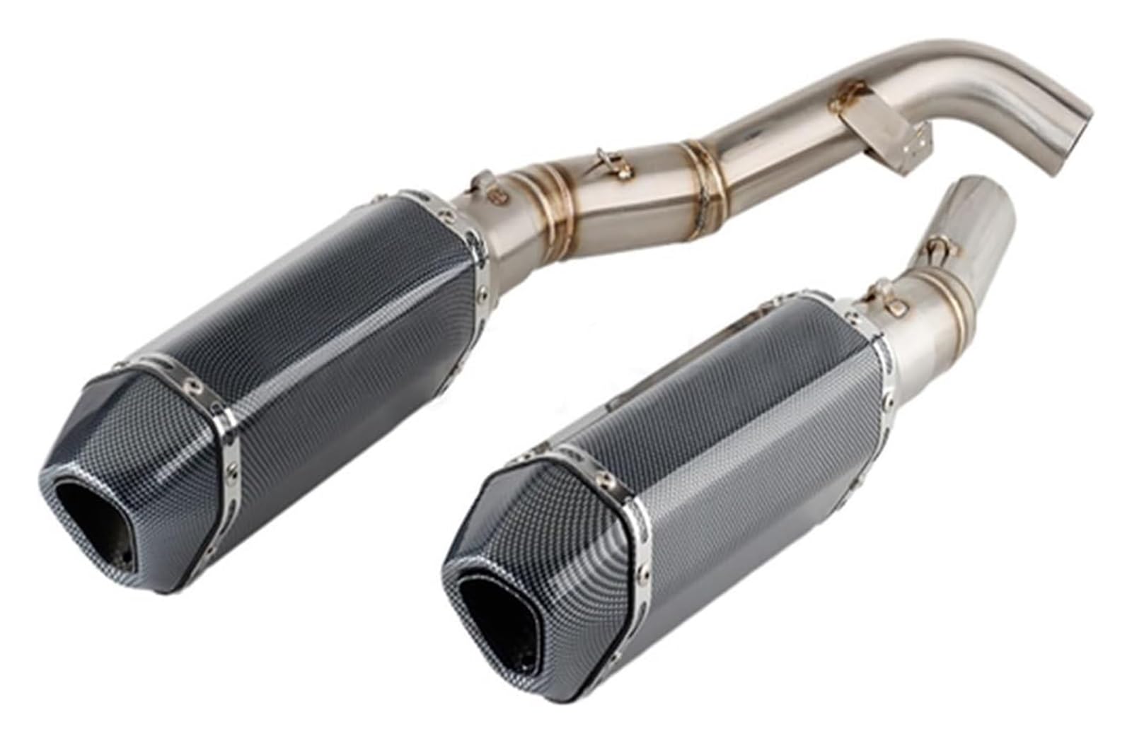 Motorrad Auspuff Tube Für K&awasaki Z1000 Z 1000 2007 2008 2009 Z 1000 Escape Slip-On-Auspuffschalldämpfer Mit Mid Link Pipe System Motorradauspuff(Version E) von SCBSTKBGGW