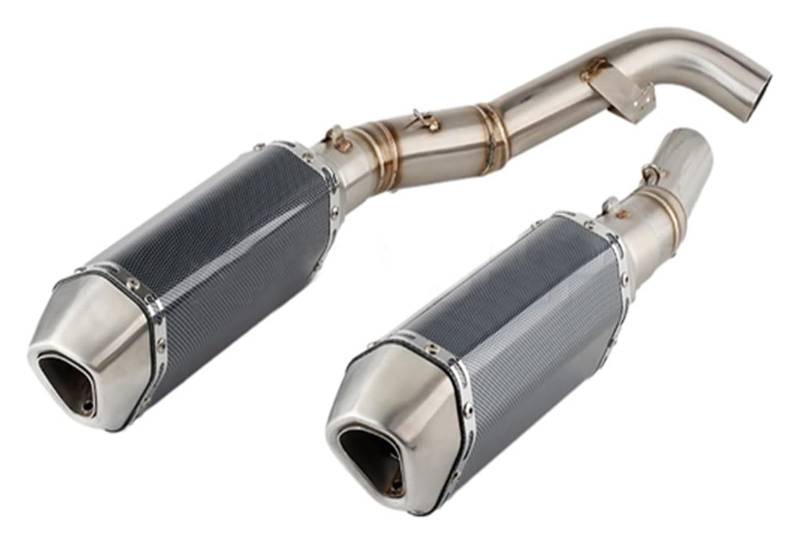 Motorrad Auspuff Tube Für K&awasaki Z1000 Z 1000 2007 2008 2009 Z 1000 Escape Slip-On-Auspuffschalldämpfer Mit Mid Link Pipe System Motorradauspuff(Version G) von SCBSTKBGGW