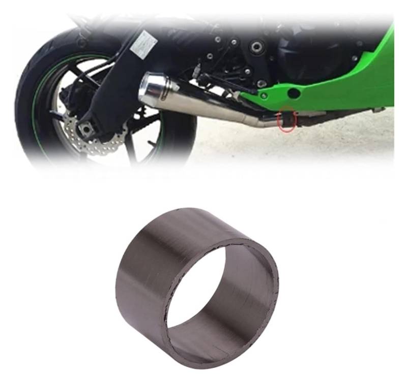 Motorrad Auspuff Tube Für K&awasaki ZX-6R 636 ZX6R 2009-2021 Motorradauspuff Motorradauspuffrohr Fluchtmodifizierte Mittelglied-Crush-Dichtung von SCBSTKBGGW