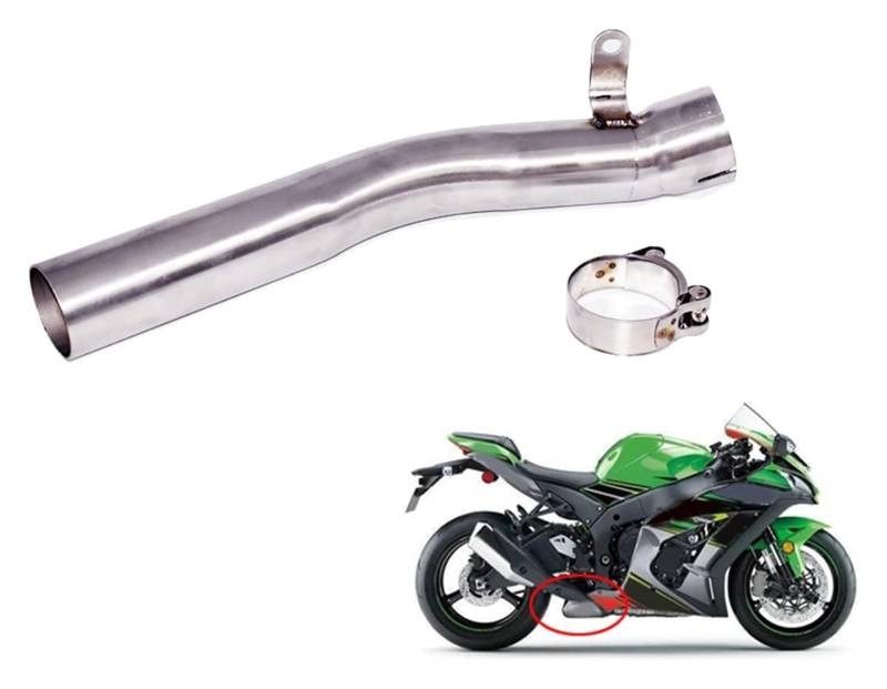 Motorrad Auspuff Tube Für K&awasaki ZX10R ZX-10R 2016 2017 2018 2019 2020 Jahre Motorradauspuff Escape Modified Middle Link Pipe Katalysator Slip On von SCBSTKBGGW