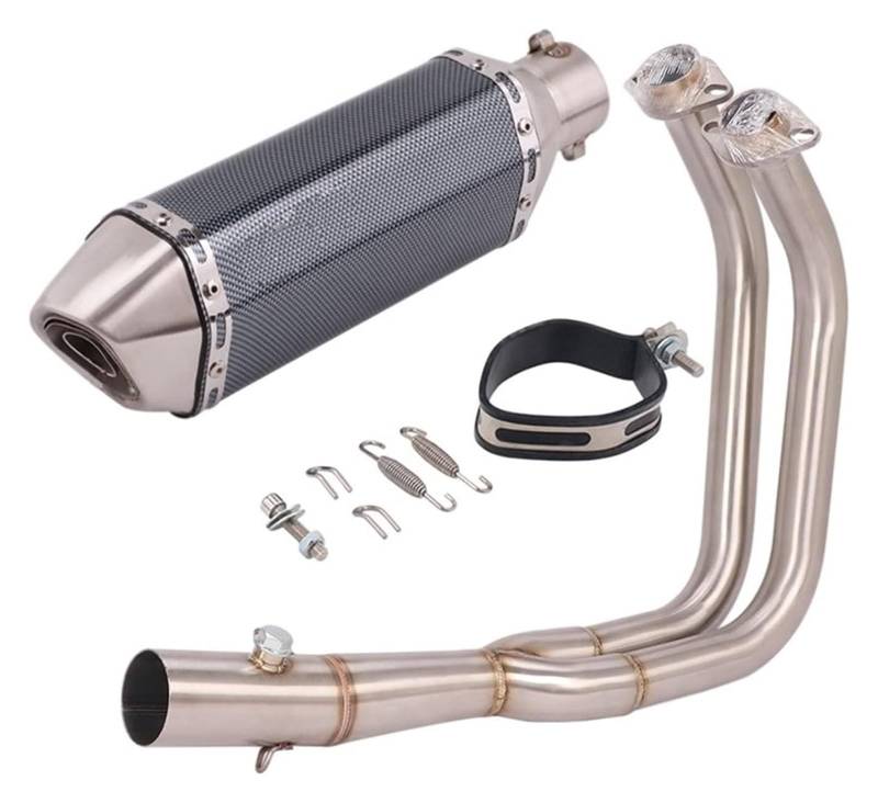 Motorrad Auspuff Tube Für Kawasaki Für Vulcan S650 650s VN650 EN650 Motorrad Schalldämpfer Escape Vorne Rohr Slip-On Volle Systeme Auspuff Modifiziert(6) von SCBSTKBGGW
