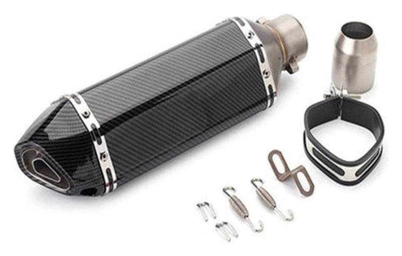 Motorrad Auspuff Tube Für Suzuki GSXR650 GSXR1000 51mm Universal Motorrad Schalldämpfer Auspuffrohr(370MM 3) von SCBSTKBGGW