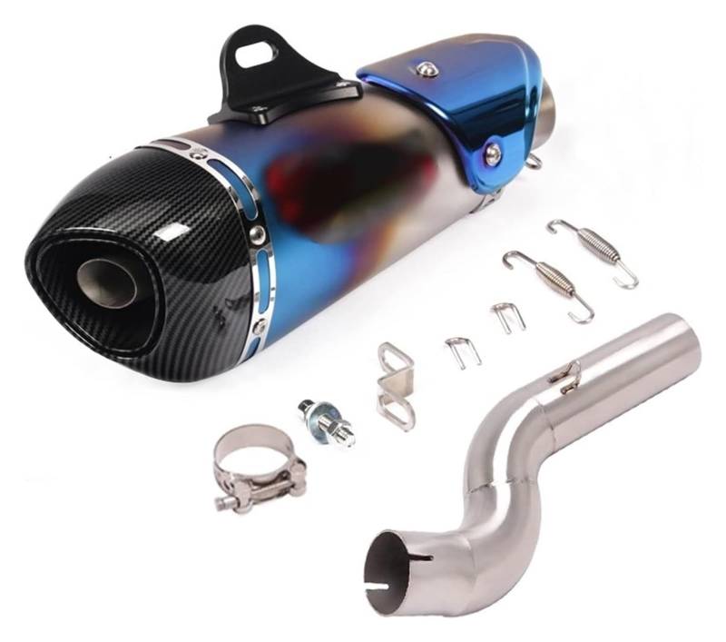 Motorrad Auspuff Tube Für Triumph Für Street Triple 765S R RS 2017-2021 Motorrad Geändert Schalldämpfer Mittleren Link Katalysator Löschen Auspuffrohr(2) von SCBSTKBGGW