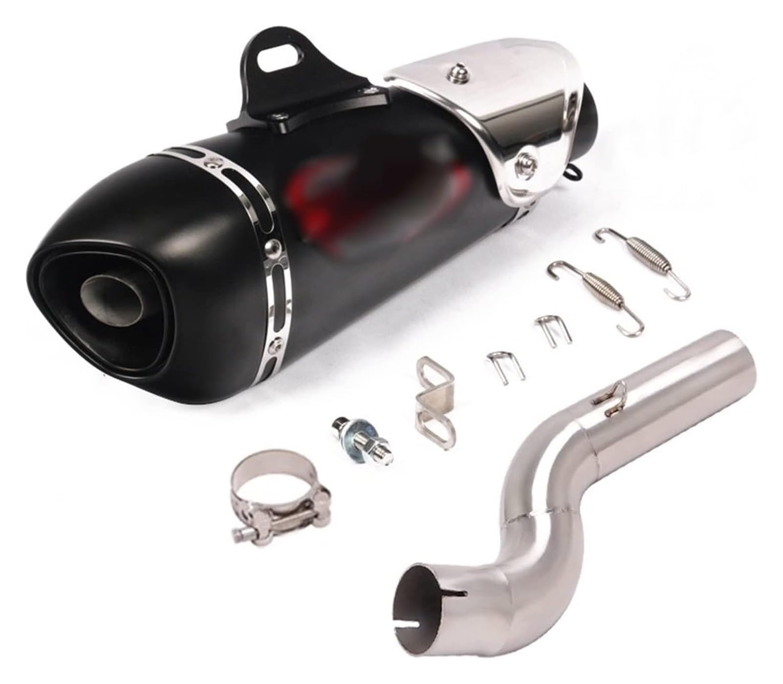 Motorrad Auspuff Tube Für Triumph Für Street Triple 765S R RS 2017-2021 Motorrad Geändert Schalldämpfer Mittleren Link Katalysator Löschen Auspuffrohr(5) von SCBSTKBGGW