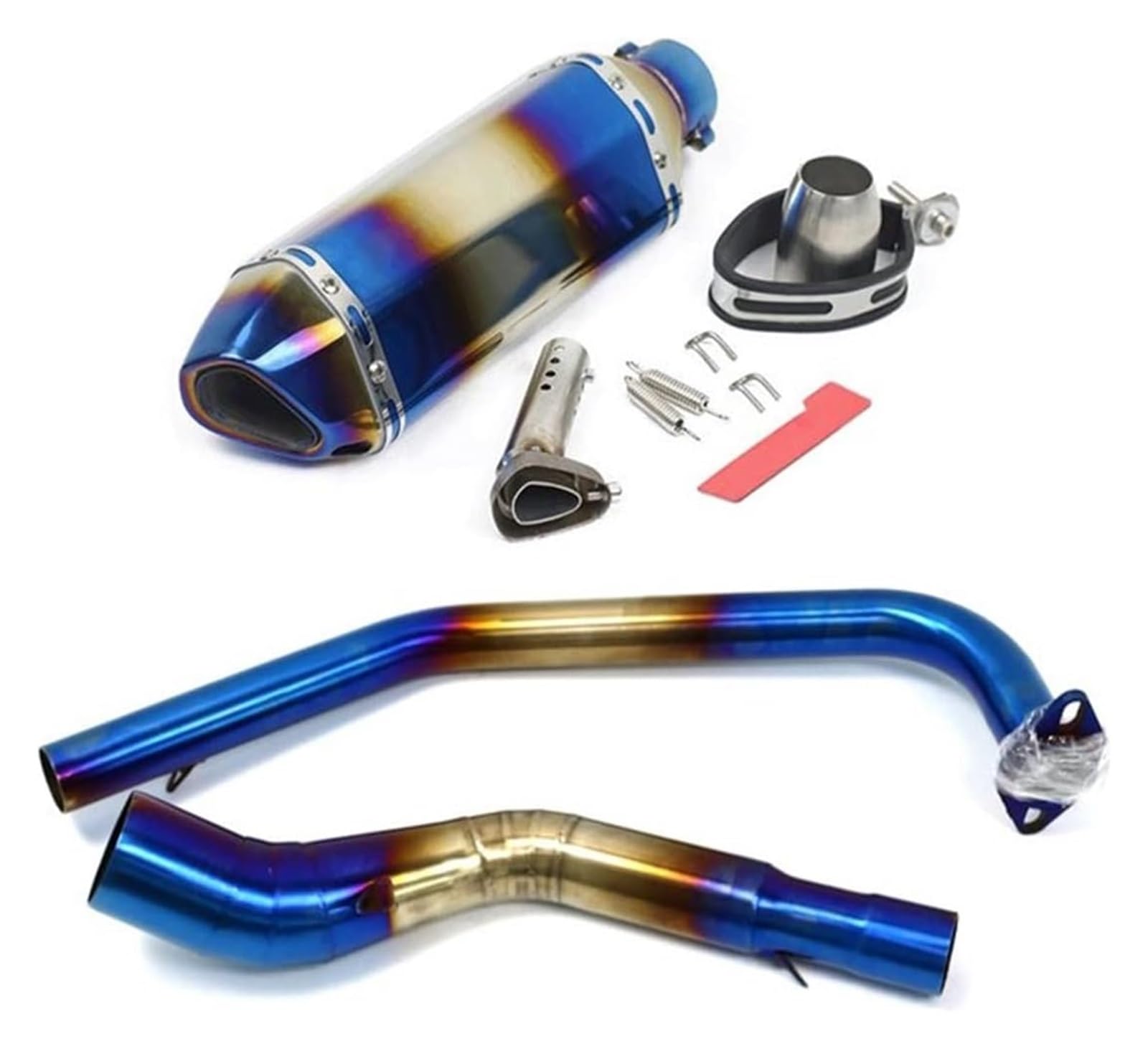 Motorrad Auspuff Tube Für Y&AMAHA Für YZF R125 R15 V3 MT-125 2018 2019 2020 2021 Vollsysteme Motorrad Schalldämpfer Vorderes Verbindungsrohr Rohr DB Killer(9) von SCBSTKBGGW
