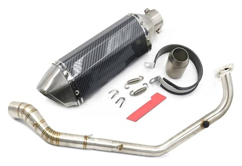 Motorrad Auspuff Tube Für Y&AMAHA Für YZF R125 R15 V3 MT-125 2018-2021 Vollsysteme Motorrad Schalldämpfer Vorderes Verbindungsrohr DB Killer Auspuffrohr(1) von SCBSTKBGGW