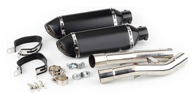 Motorrad Auspuff Tube Für Y&amaha FJR1300 FJR 1300 2001-2020 Escape Motorradauspuff Slip-On-Auspuffschalldämpfer Mit Mittlerem Verbindungsrohr(Version B) von SCBSTKBGGW