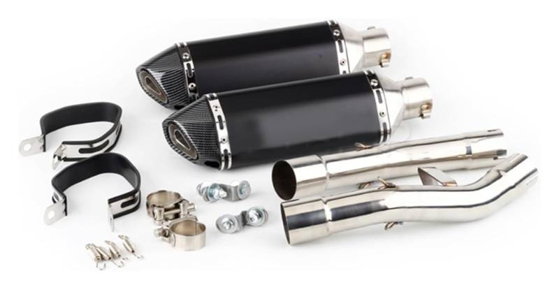 Motorrad Auspuff Tube Für Y&amaha FJR1300 FJR 1300 2001-2020 Escape Motorradauspuff Slip-On-Auspuffschalldämpfer Mit Mittlerem Verbindungsrohr(Version D) von SCBSTKBGGW