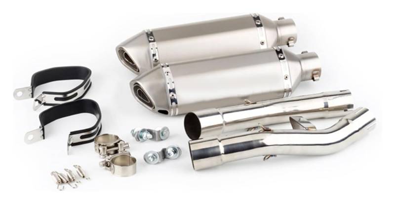 Motorrad Auspuff Tube Für Y&amaha FJR1300 FJR 1300 2001-2020 Escape Motorradauspuff Slip-On-Auspuffschalldämpfer Mit Mittlerem Verbindungsrohr(Version E) von SCBSTKBGGW